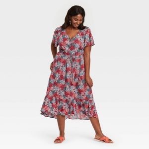 Knox Rose Floral Flutter Short Sleeve Dress